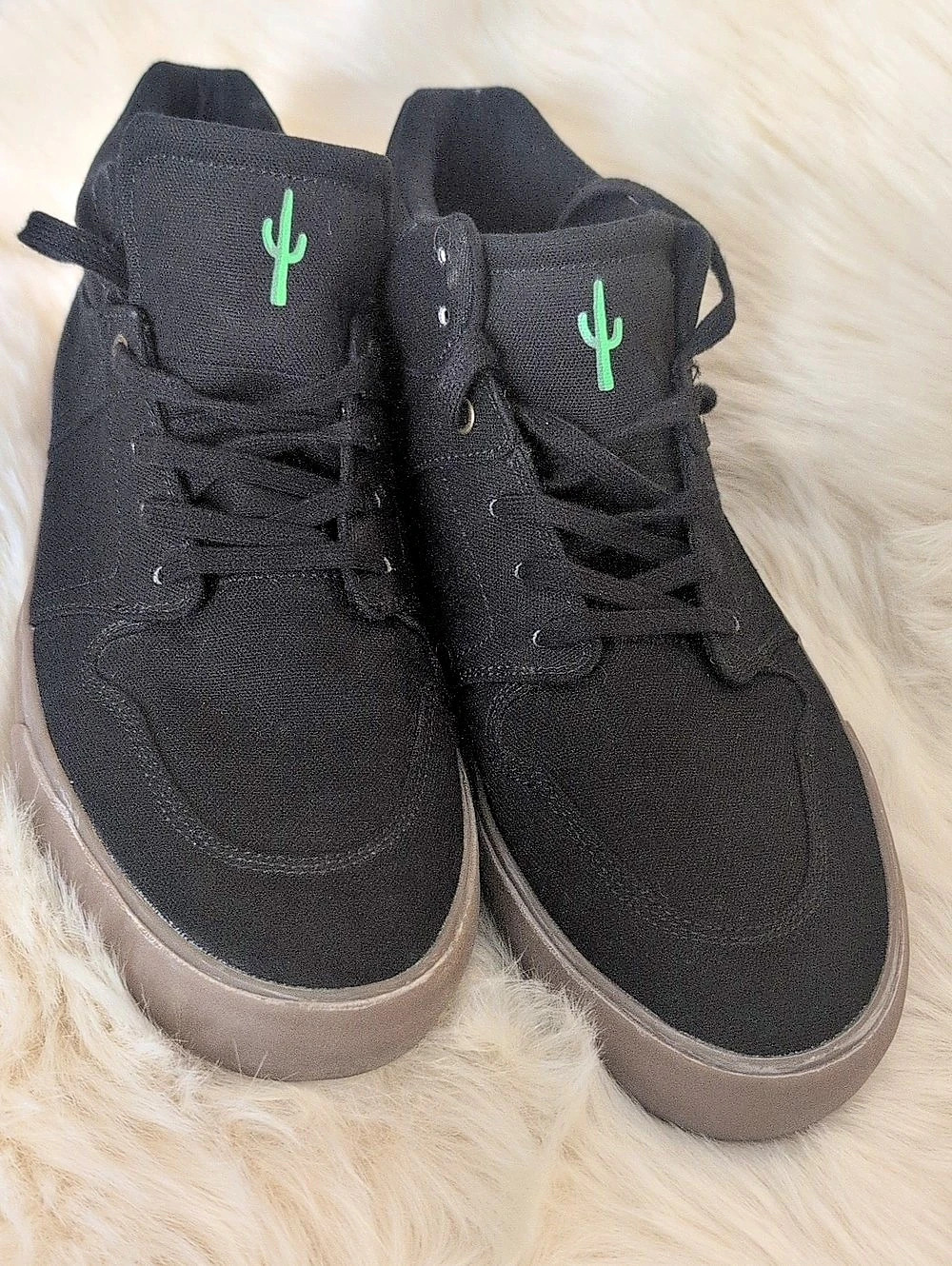 State Footwear Mercer Black And Gum Cactus Skate Shoes US 11.5